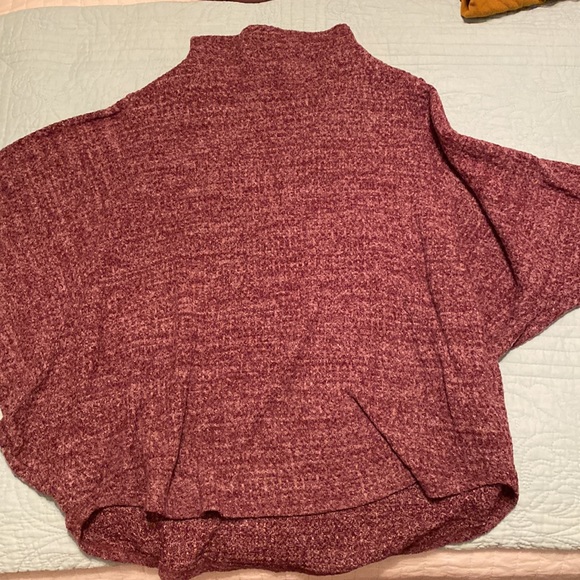 Open back mock turtleneck lightweight sweater. - Picture 2 of 3